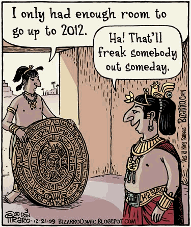 Cartoon about the Mayan calendar.